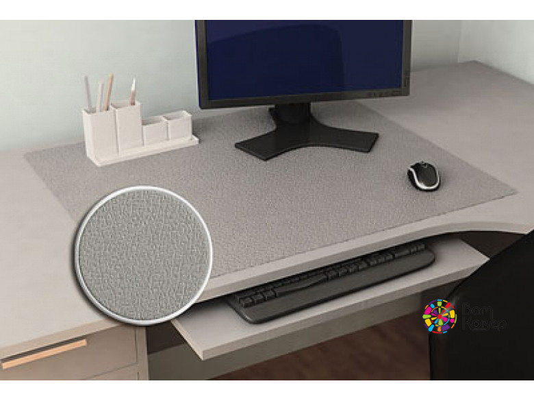 Цветная накладка на стол Desk-Colour с рисунком под кожу (серый)