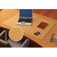 Цветная накладка на стол Desk-Colour с рисунком под кожу (бежевый)